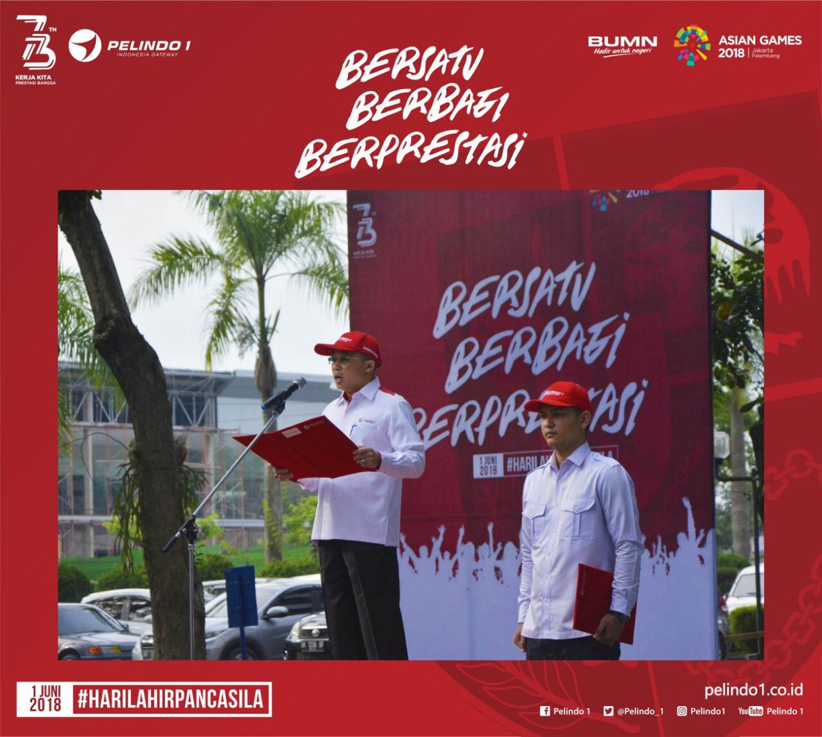 bekacahya's tweet photo. Pancasila merupakan roh luhur &amp; pemersatu kita sbg warga bangsa Indonesia. Mari kita amalkan dlm karya &amp; kehidupan sehari hari agar kita bs maju sbg bangsa pemenang. #HariLahirPancasila  @Pelindo_1 @KemenBUMN https://t.co/RBoP0CjXmK