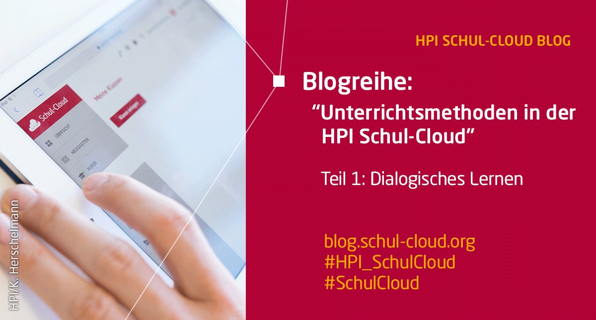 HPI_DE's tweet photo. Die neue Blogreihe "#Unterrichtsmethoden in der #HPI_SchulCloud" beschäftigt sich mit didaktischen Konzepten für den Unterricht. 

Im ersten Beitrag dreht sich alles um das Thema: Dialogisches #Lernen! https://t.co/0qCB66f5PK …  
#SchulCloud #Didaktik https://t.co/rxB1NEQhbH https://t.co/B0iR566LVl