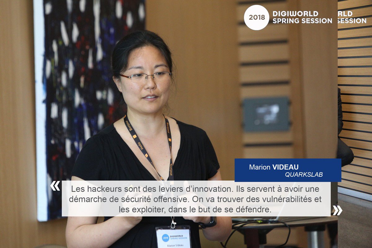 IDATE_SAS's tweet photo. [📢 En direct de la #DWSPR18] Coup d’œil sur la session #cybersecurite avec @quarkslab 🔐 #Cybersecurity #RGPD #Data #numerique https://t.co/y3zukXP5RO