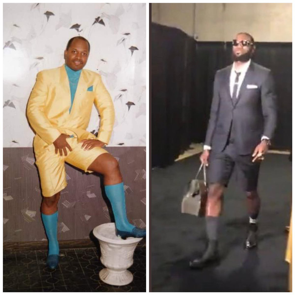 LSONATA66's tweet photo. @BleacherReport @cavs He rocking a Style that i created in 1989. Thats my Boy. I love him, but pay me for the creation https://t.co/jFVnsiDkJJ