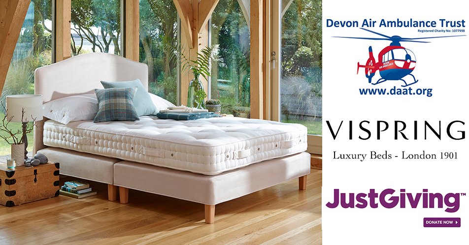 TheBedExpert's tweet photo. Today's the day! Why not take a look at the Vispring Craftsman Day in our Kingsbridge store... There's great offers, cream teas and the chance to win a luxury Vispring bed! #Devonlife #Honiton #Kingsbridge #Bedexpertwin #Vispring #JustGiving https://t.co/fiAnmj6Q5W