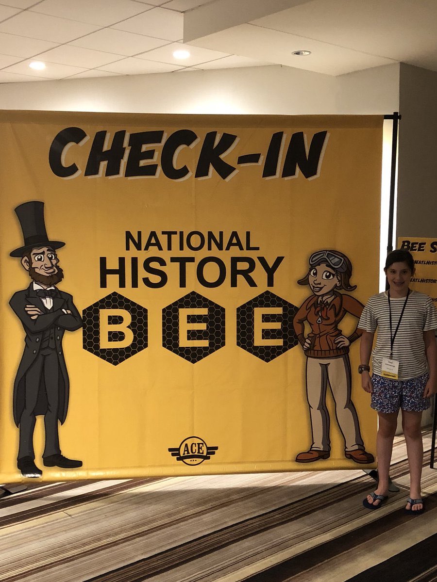 magnoncharlotte's tweet photo. Good luck to our five middle school students, Reed Z, Reed N, Bayne, Polly, and Adam! They are competing in the @NatlHistoryBee!  #pdsms #pdschargers https://t.co/tlevu8CirW