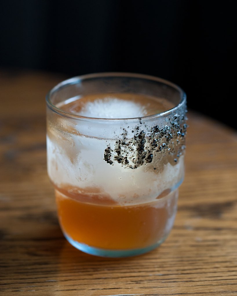 We introduce the Bel Air: Angel’s Envy Bourbon / Russels Reserve Rye / Plantation Barbados Rum / Sesame infused Jagermeister / Red bean / Vanilla-Black Pepper Tincture / served with a Black Sesame Paste *Created by Brooke Toscano (@mmmbrookle)