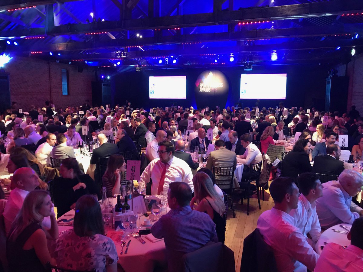 We're here at the <a href="/SportBizAwards/">SportsBusinessAwards</a> with <a href="/LCFC/">Leicester City</a>. Awards ceremony coming up... wish us luck! #SBA2018 #mrx