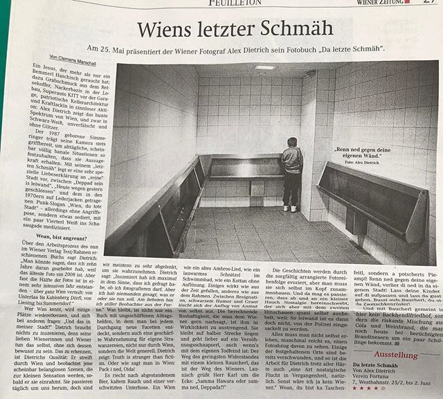 textrahmen's tweet photo. »Da letzte Schmäh«, heute in der @wienerzeitung (Print & Online). Wow! Vielen Dank! #daletzteschmäh #alexdietrich #wienerzeitung #fotobuch #bnw #bw #textrahmen #txtr https://t.co/ptyvg7iG0a https://t.co/gAeKRIAD46