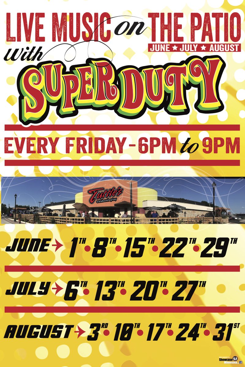 Tuttlesbowling's tweet photo. Hello June! Hello Super Duty Friday!! 
Open #bowling all weekend long.🍻 Don't forget your value packed #Summer Pass! 🎉 Live #Music: Tonight on the Patio w/Super Duty and on stage tomorrow night with China Rider~ Grateful Dead Tribute Band. ~no cover https://t.co/3RWLxd5xAu