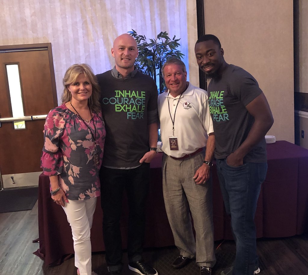 CourageCenterSC's tweet photo. Two greatest Gamecocks EVER showing their TCC support!  Thank you @cmshaw14 and @MarcusLattimore for all your contributions on and off the field.  Blessed to know you! https://t.co/jKectBzeRj