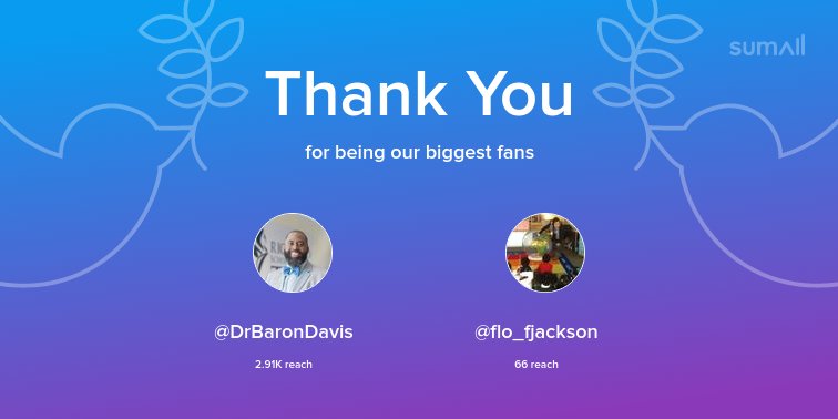 dholzend's tweet photo. Our biggest fans this week: @DrBaronDavis, @flo_fjackson. Thank you! via https://t.co/6YCqwNQvtA https://t.co/pCdL320vwJ
