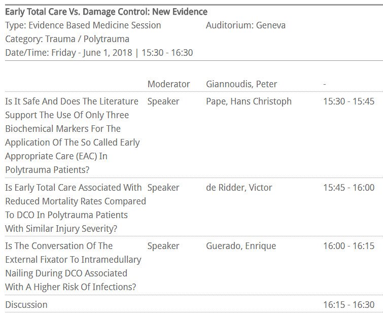 EFORT on Twitter "EFORT2018 Evidence Based Medicine session in 30