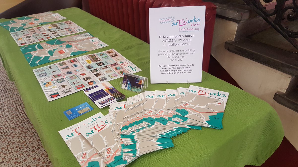 Are you all ready <a href="/artworkstrail/">arTWorks</a>, Di and me are ready, good luck everybody for tomorrow and do pop to visit us at #adulteducationcentre #tunbridgewells <a href="/elainegillart/">Elaine Gill</a> <a href="/LizPanArtworks/">Liz Pangrazi</a> @TW_Artisans <a href="/TWellsLifestyle/">Tunbridge Lifestyle</a>