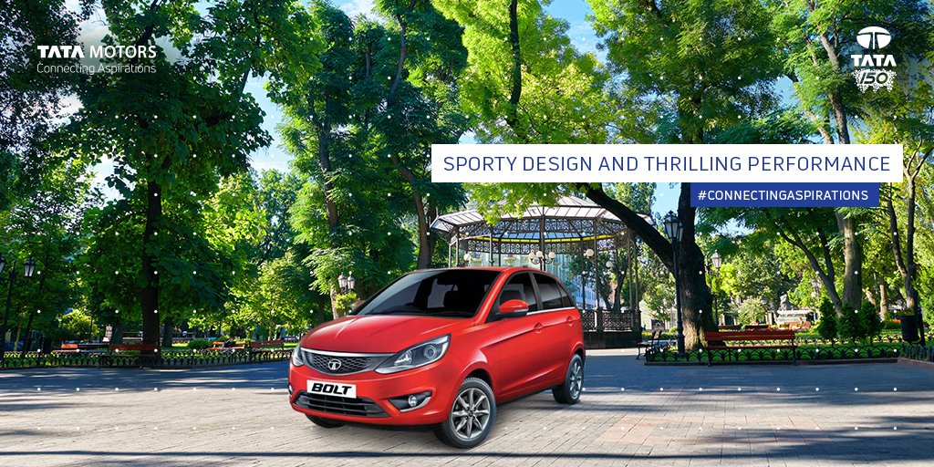#Sporty design and #thrilling #performance could not look any better. Find out more about the TATA Bolt Turbo today: bit.ly/2J3eNtd