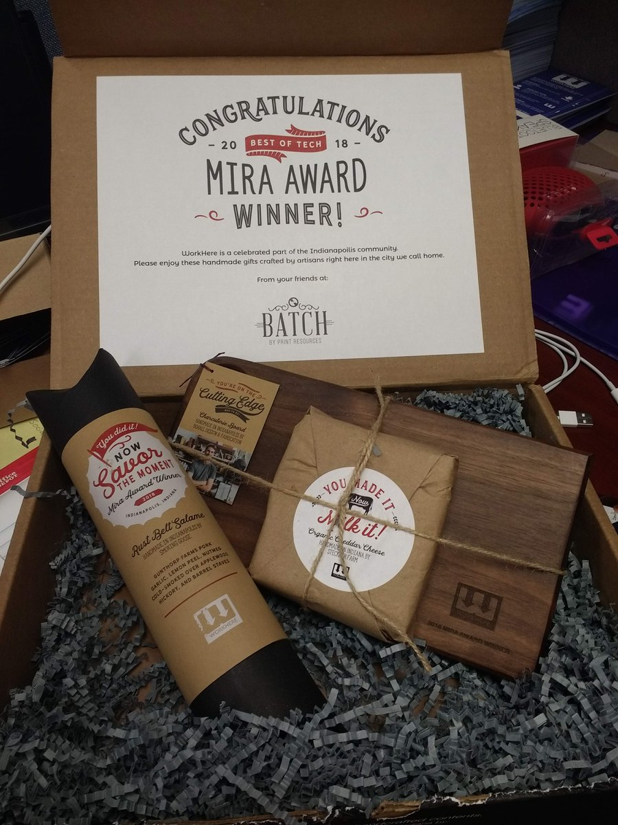 pivotcxio's tweet photo. Thanks to #batchindy @printindy for this awesome box of swag to celebrate our MIRA award! Very much appreciated :) https://t.co/wy9RQ4loAg