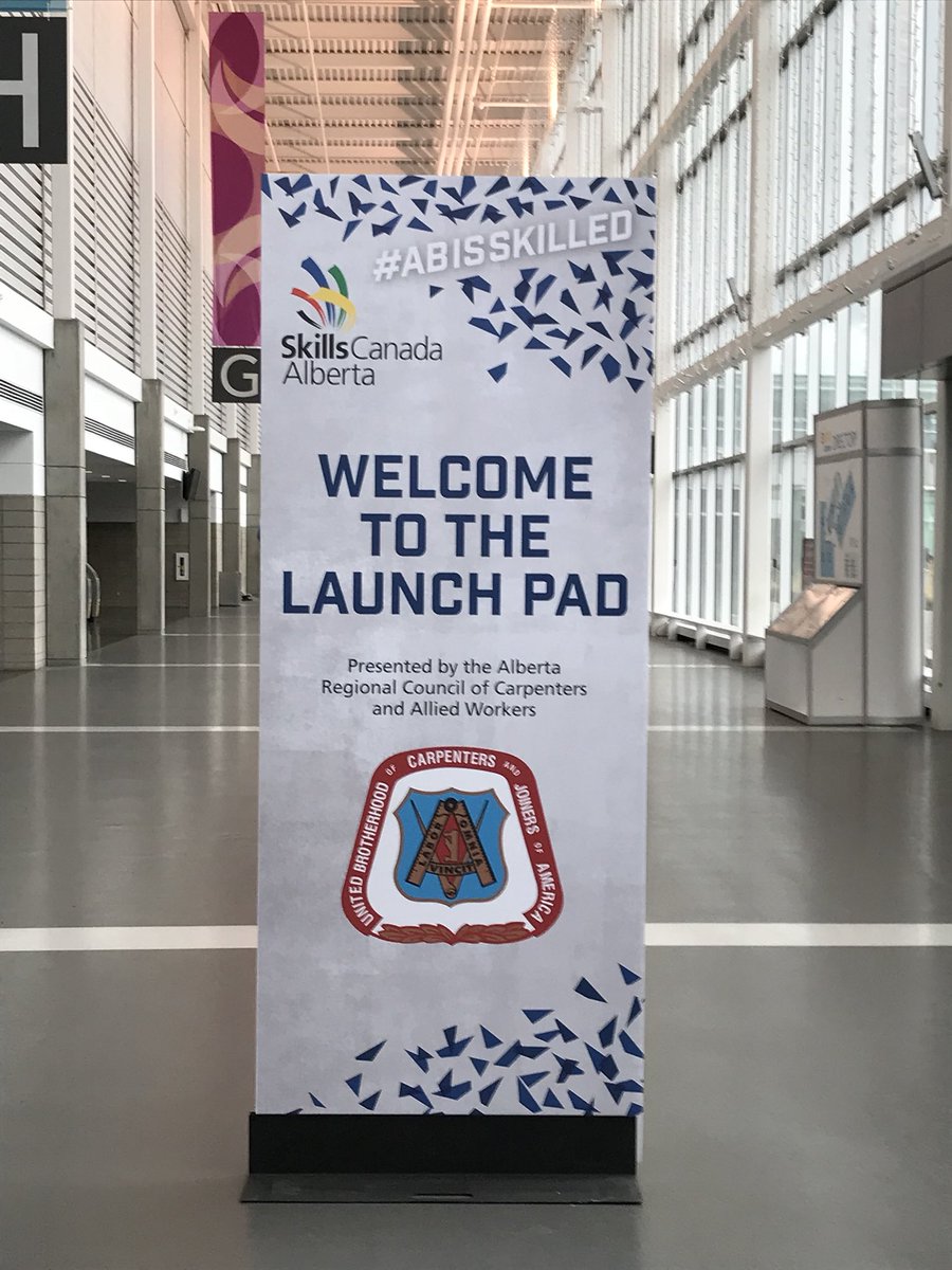 Proud to walk in to the building, and this is the first thing I see <a href="/AltaCarpenters/">Carpenters' Regional Council - Alberta</a>! Today is the day when all of these student’s hard work will pay off. Best of luck to all of the competitors!! #ABisSKILLED