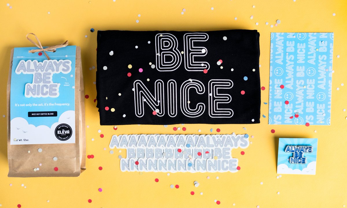 SqueakyNYC's tweet photo. As you know, 'Always Be Nice' is our ethos and the meaning behind everything we do as an agency, and as people. What you may not know is that we've turned Always Be Nice into a brand! What better day to introduce it than on #NationalSaySomethingNice day! https://t.co/OfmYpUIvsl