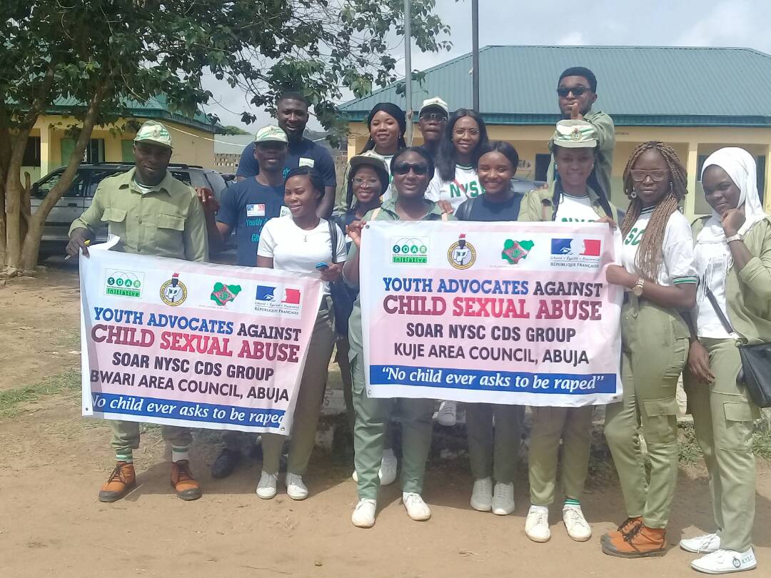 SOARInitiative's tweet photo. Our trained NYSC corps members sensitizing children in schools on their right to protection from child sexual abuse.
#StopChildSexualAbuse
#SOARInitiative https://t.co/eAqqciu2kL