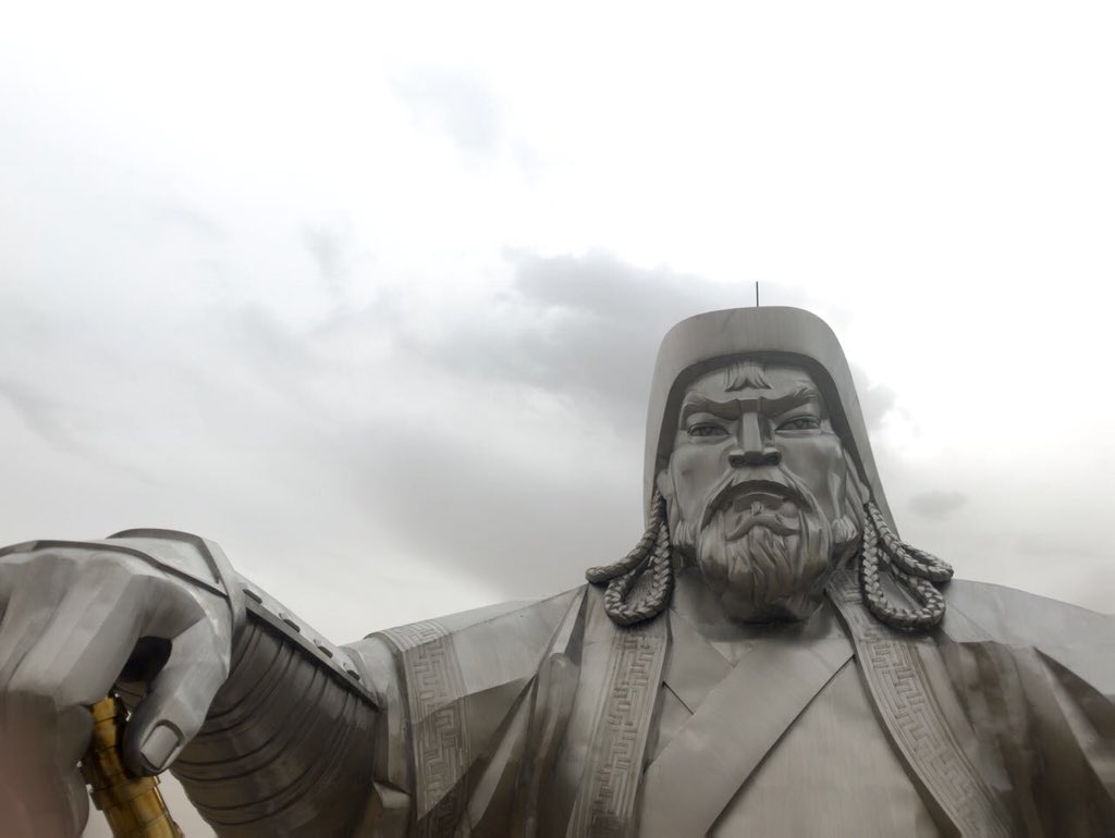 odmag's tweet photo. That’s the iconic and most popular statute of #GengisKhan, Mongolia’s true identity. #BeHereToBelieveIt. 
.
.
#BMW #GSTrophy2018 #MakeLifeARide #GSSpirit #ODMAGinMongolia https://t.co/rBFqQg6OdC