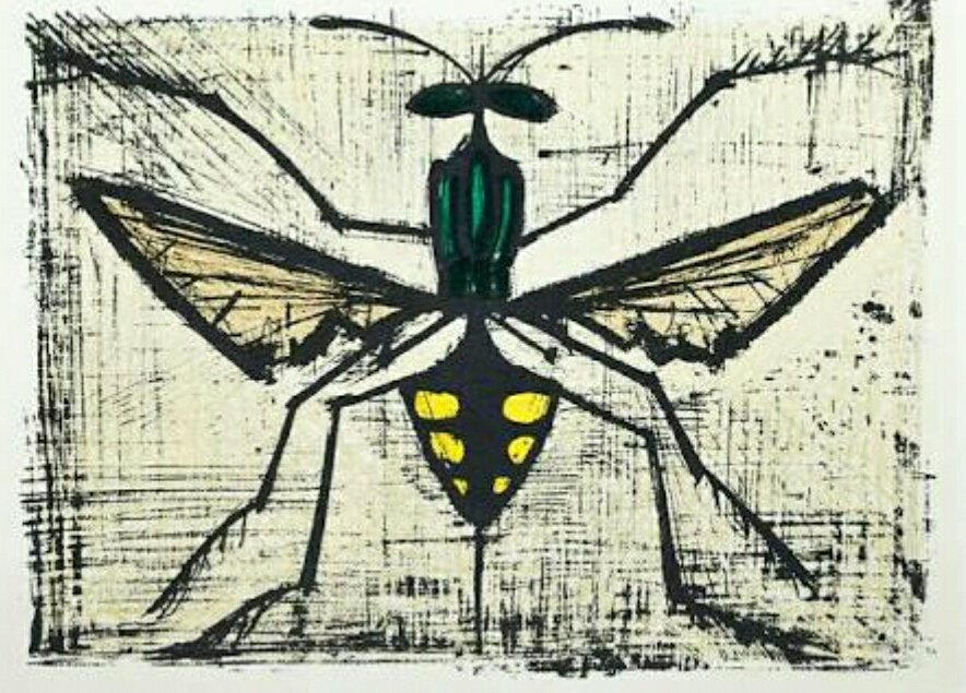 miwo_69_star's tweet photo. スキャパレリ2018春夏、ベルナール・ビュッフェの昆虫をモチーフにした刺繍🐝と昆虫ブローチを留めたアイボリーのレエスのドレス。素敵。赤いガーターストッキングとのセンシュアルな組み合わせにハッとする。上品なのにとても扇情的。 https://t.co/ytFkPRLRXq