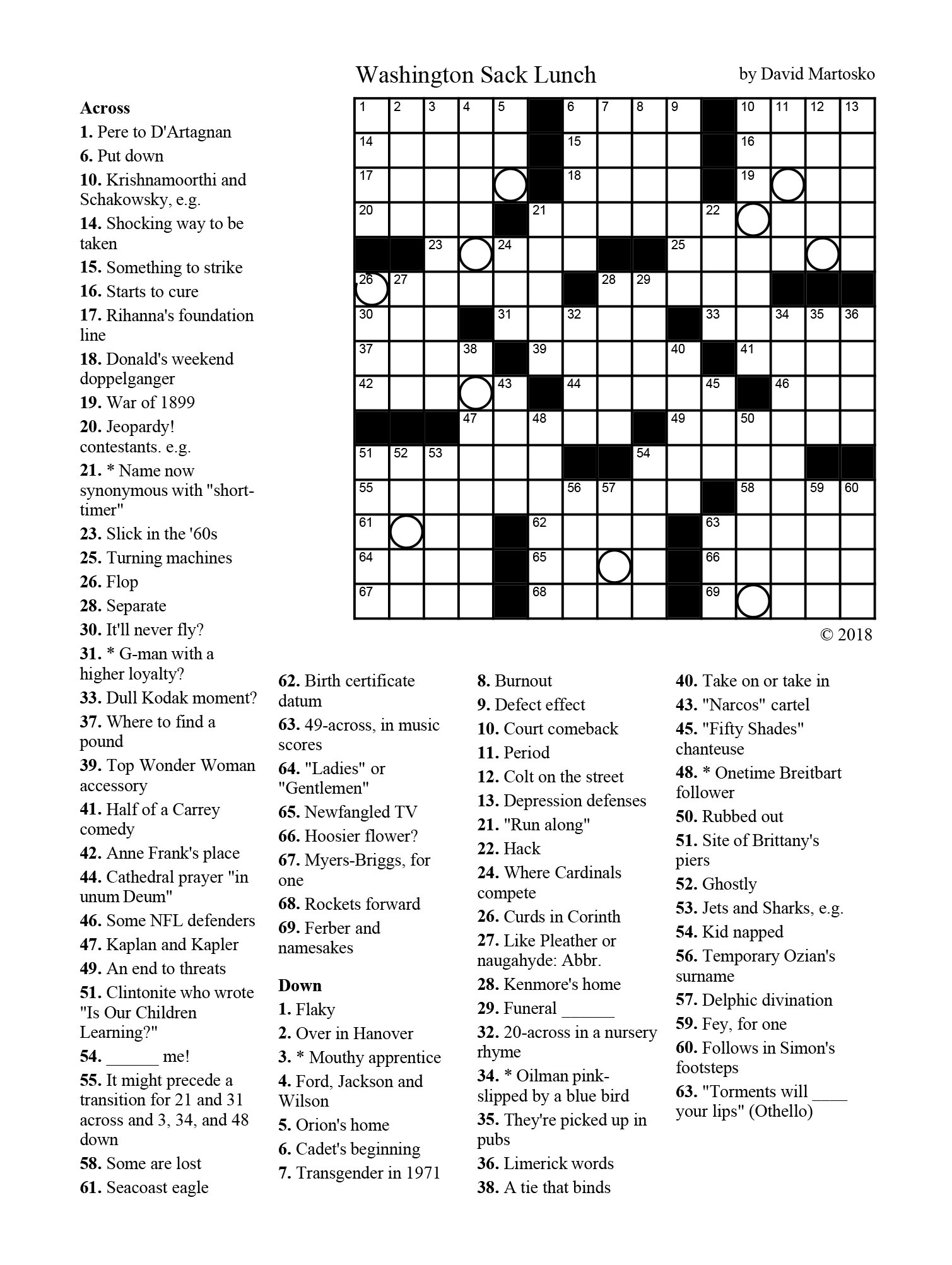 David Martosko on Twitter "I'm a crosswordpuzzle geek and I've