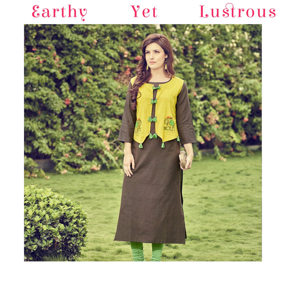 NeerusInd's tweet photo. You’d think brown is a boring colour. But when we paired it with a brighter colour, it worked wonders! This brown kurta with yellow coatie is something I treasure. Buy it from the Summer Collection ’18. Visit your nearest store now.
#SummerCollection18 #Floral #Tunics #Kurti https://t.co/Df7xsPZZks