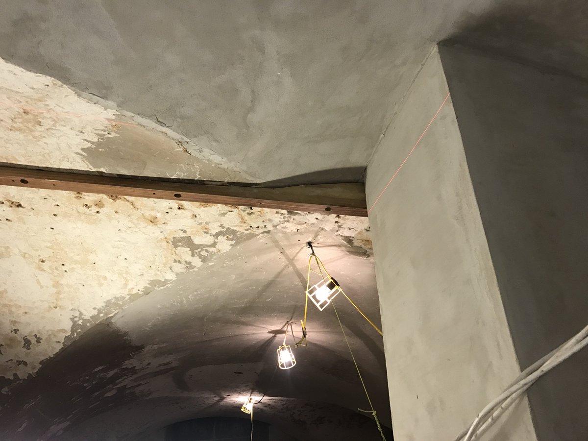 RickRwf's tweet photo. St George's Church, Hanover Square, Mayfair - basement conversion into Conference Centre - scribing compound vaulted ceilings to receive glazed screens - Main Contractor- NDB Construction https://t.co/csc3vxWdVo