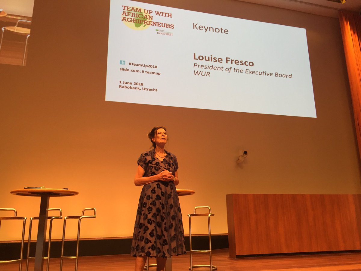 #foodfirst <a href="/WUR/">Wageningen U&R</a> <a href="/LouiseOFresco/">Louise O. Fresco</a> Wageningen trained 100s of African professionals africa has a big water potential!