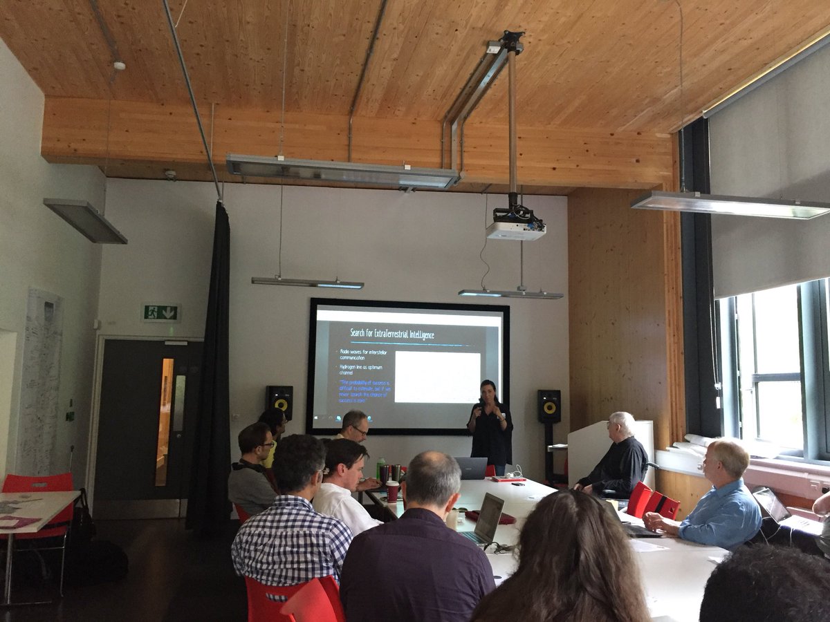 multiplanetary1's tweet photo. Valentina Marcheselli from @EdinburghUni addresses the history and promises of #SETI at day 2 of @multiplanetary1 workshop at @LancasterUni @social_futures @SociologyLancs @cemore4mobs https://t.co/Ivocz5O0PS
