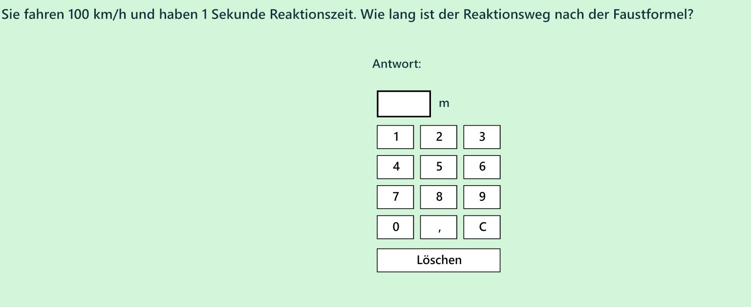 100 km 1 sekunde reaktionszeit | Bremsweg berechnen