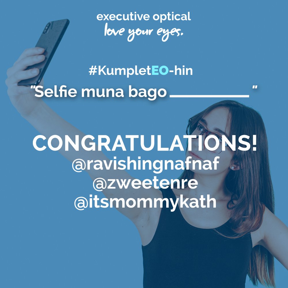 EOLoveYourEyes's tweet photo. Congratulations sa mga nanalo sa #KumpletEO-hin of the week! Hintayin lang ang DM namin para sa detalye kung paano makuha ang inyong premyo. #LoveYourEyesMore :) https://t.co/4Sh4HUKM1v