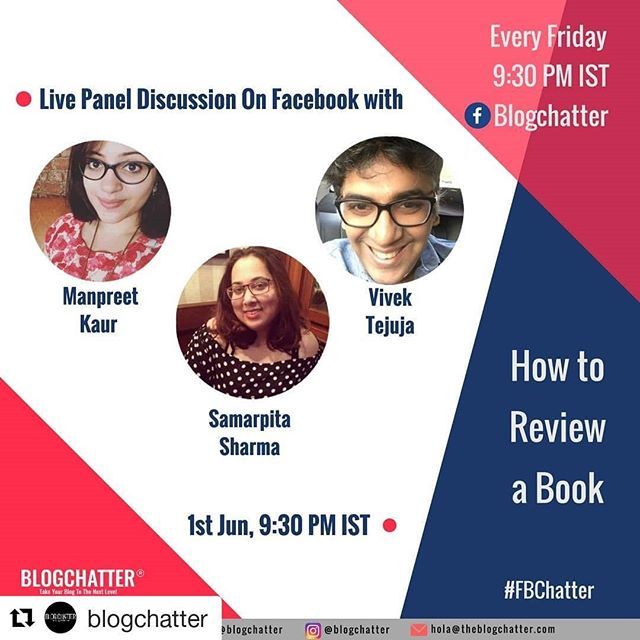 The live chat is happening tonight at 9.30pm. See you there!

#Lifeofmanpreet #finixpost #IndianBooktuber #booktube #bookstagram #bookstagramindia #fbchatter #blogchatter #BookReview #indianbooks #bookreviews #bookish #bookishlove #bookishfeatures #indib… ift.tt/2LbHpgl