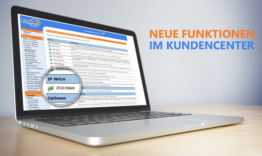 EUserv's tweet image. IPv6-Netzverwaltung für #Server jetzt im eigenständigen Modul unter  Menüpunkt &apos;IPv6-Netze&apos;! Dort können neue #IPv6 Netze zugewiesen bzw. entfernt werden und eigene #Nameserver für die reverse DNS-Auflösung gesetzt werden.