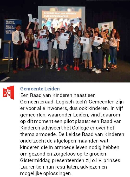 Trots op de Raad Van Kinderen!