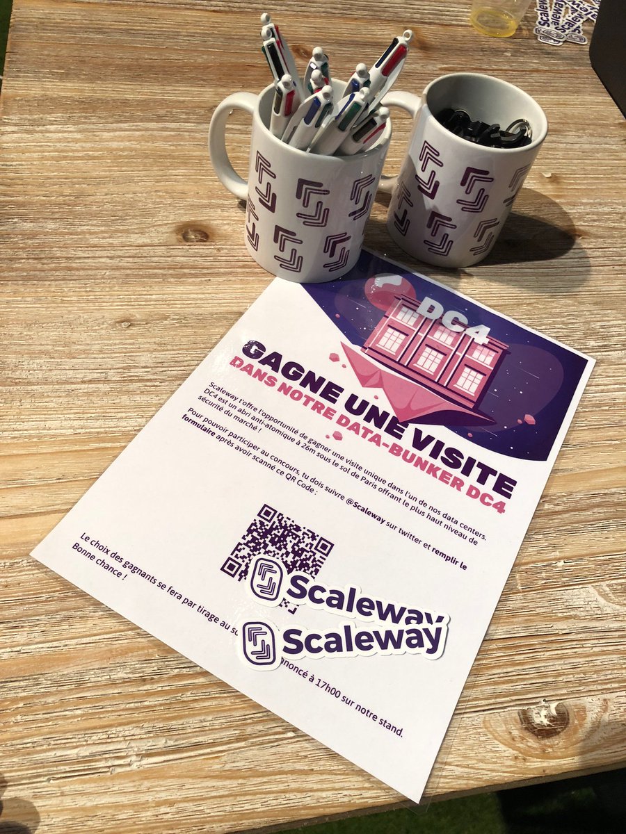 Scaleway Visit Us At Our Booth For A Chance To Win A Tour Of One Of Our Data Centers Get There Before 4 00pm To Enter The 5 Lucky Winners Will