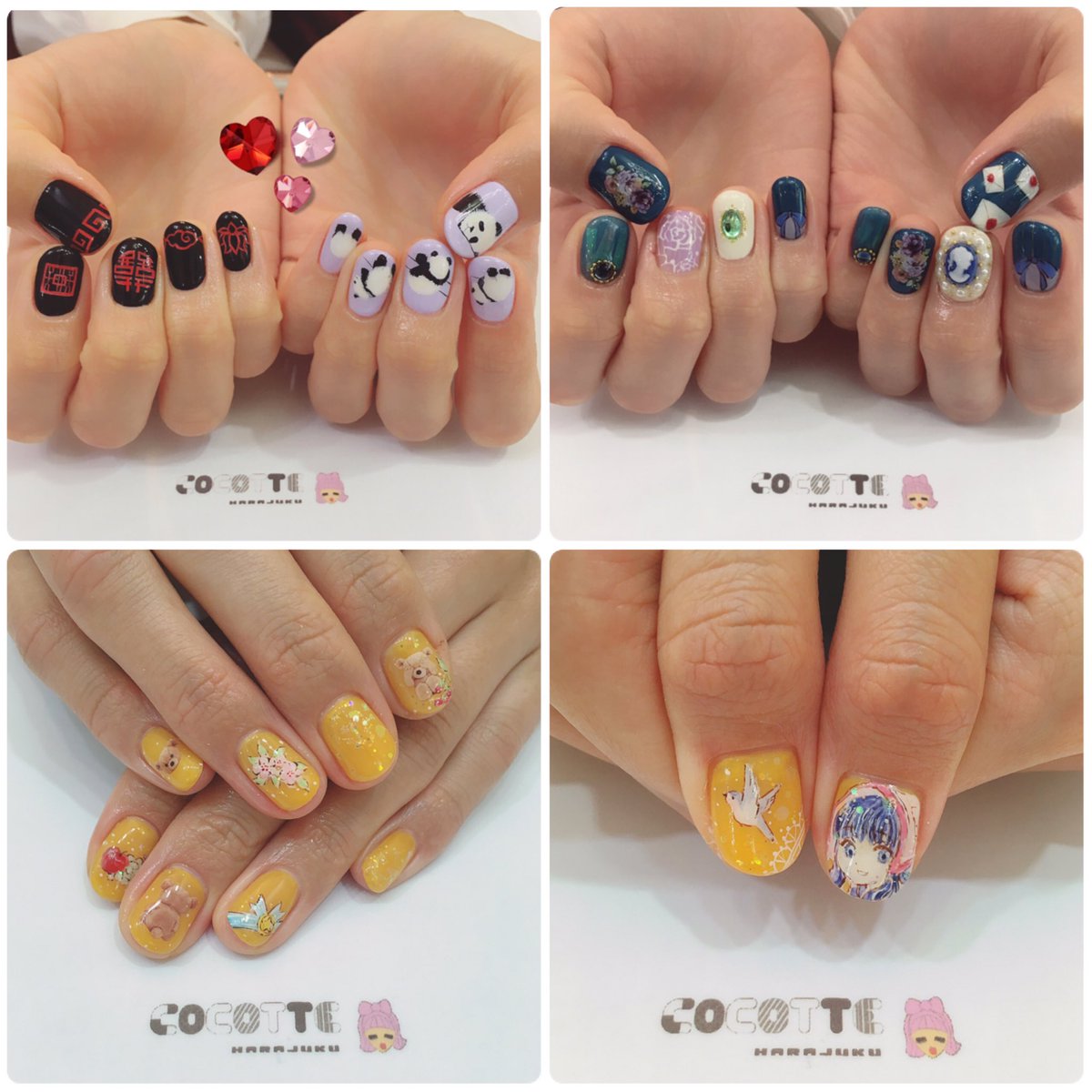 reconstruct_n's tweet photo. リクエストにお応えして💕
#最近のネイル
#nail
#gelnail
#痛ネイル
#イースター
#easter
#アニメ
#パンド��ハーツ
#ザークシーズ
#pandrahearts
#CCさくら
#cardcaptersakura
#cardcapter
#カードキャプターさくら
#ヴァイオレットエバーガーデン
#panda
#結浜
#パンダ https://t.co/y6edsFZO69