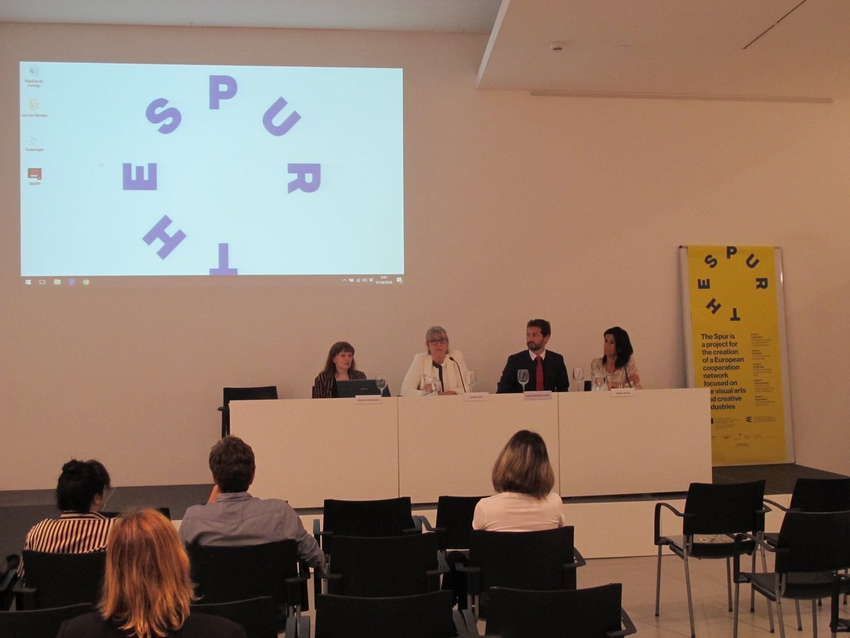 Euroregion's tweet photo. Art and communication This is the theme of the last seminar of the European project @TheSpurProject, which now is taking place at @EsBaluard, in #Palma. The project leader, @BolitGirona, has announced his willingness to co-operate on a larger project with 7 European partners https://t.co/BBjDaLifBZ
