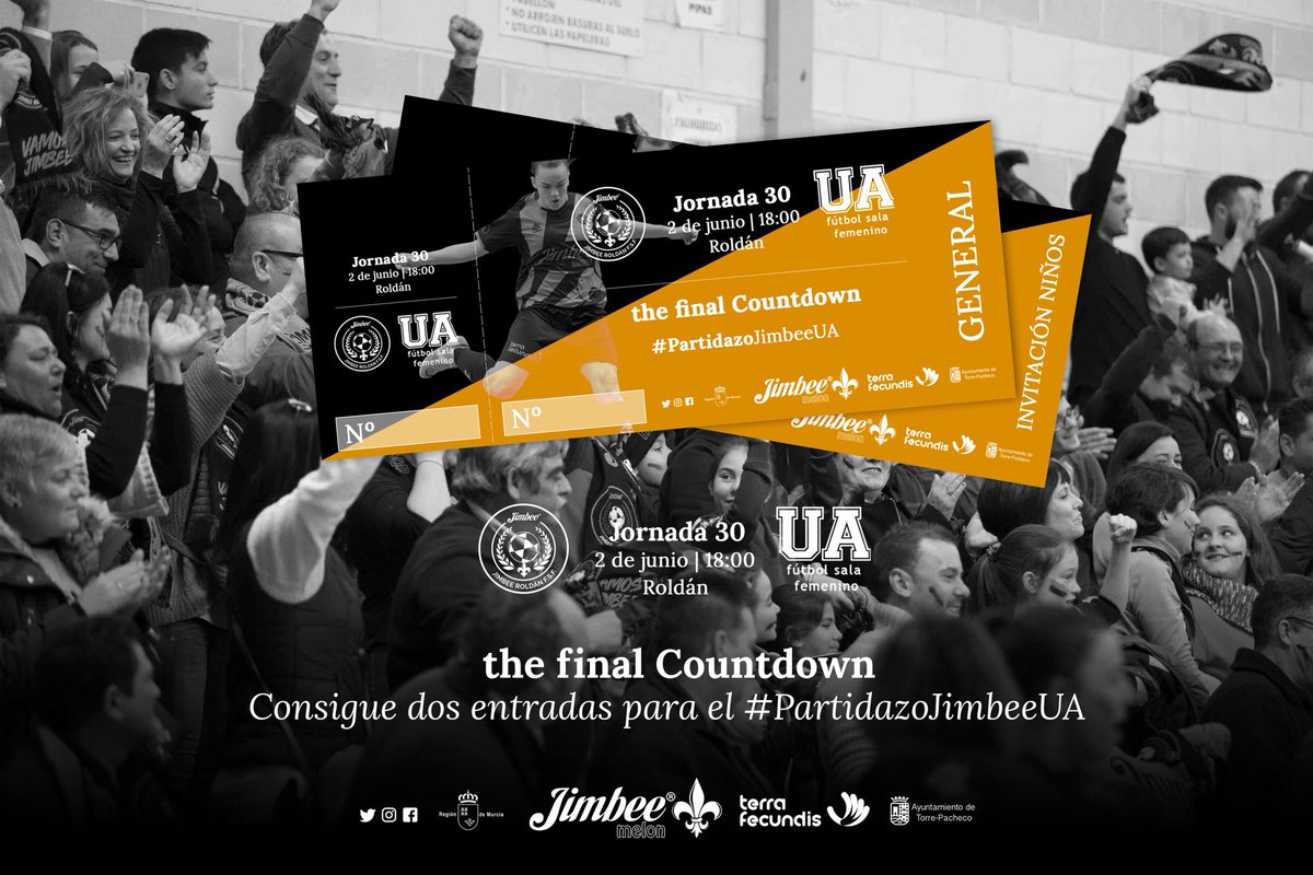 RoldanFSF's tweet photo. CONCURSO | ¿Quieres ganar dos entradas para ver el partidazo del sábado entre Jimbee Roldán y @UAfutsafemenino con la liga en juego?

1️⃣ Haz RT a este Tuit
2️⃣ Sigue a @RoldanFSF 

*Válido hasta las 12H del 02/06
*Se dará el ganador de las 2 entradas a las 12:30H https://t.co/5B7B8hfbho