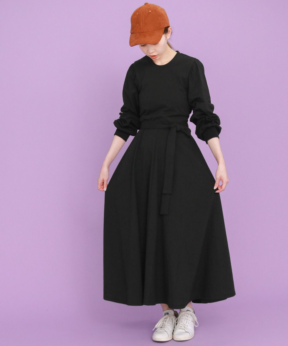 Kbf Online Shop 先行予約 Kbf フレアボリュームカットワンピース T Co Oy5chcgkfa ボリュームのある袖と 歩くたびに流れるようなシルエットが 360度どこから見ても美しい 洗練された印象のワンピース