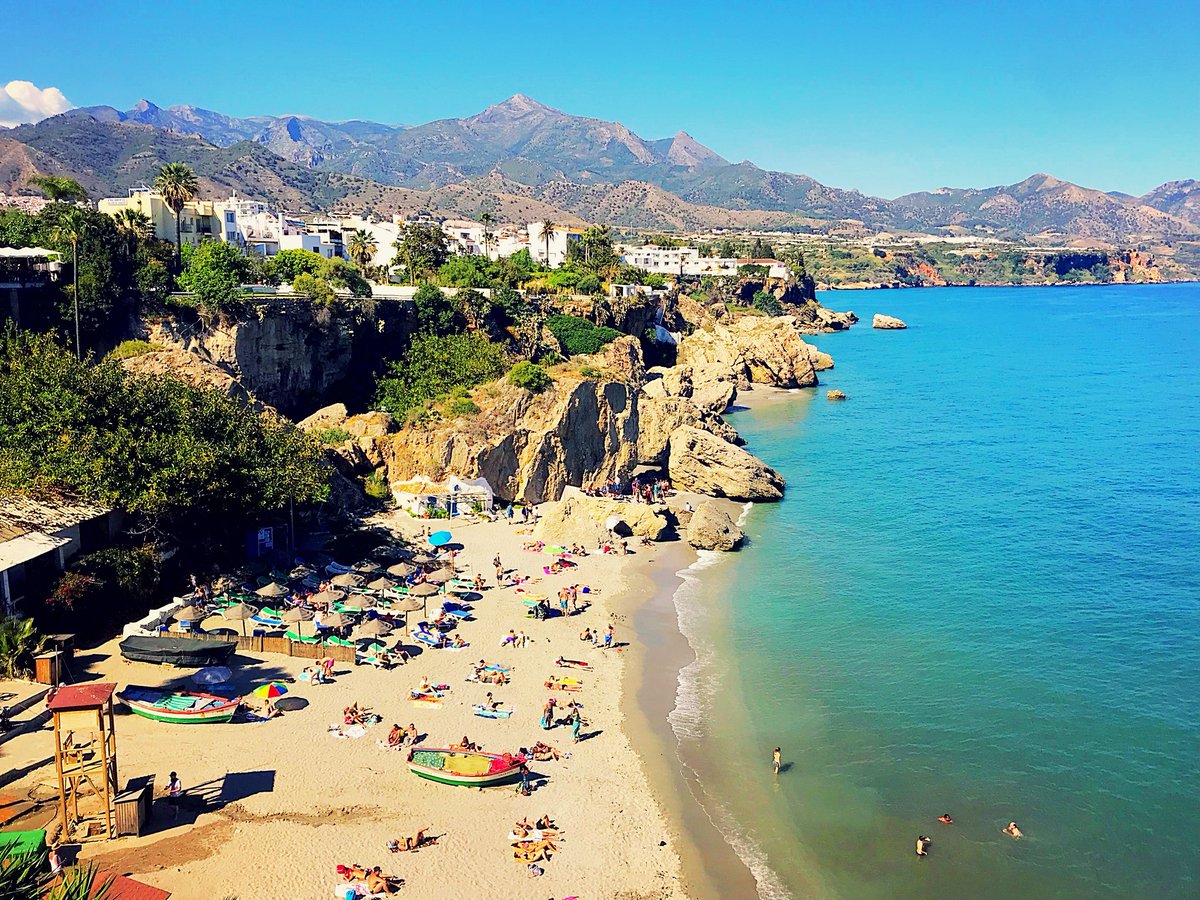 Bikini time! Heavenly unspoilt, palm-fringed, calas dot the rugged coastline at Nerja...so many to pick from and each as beautiful as the next.

#beachlife #nerja #spain#mediterranean #coves #escapethecrowds #holiday #travel #bucketandspade #paddle #takeadip #bikini #hipandheaven