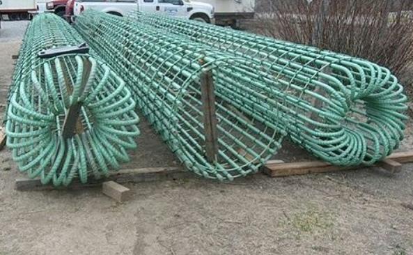 Armaduras para pilotes revestidas con resina epoxi