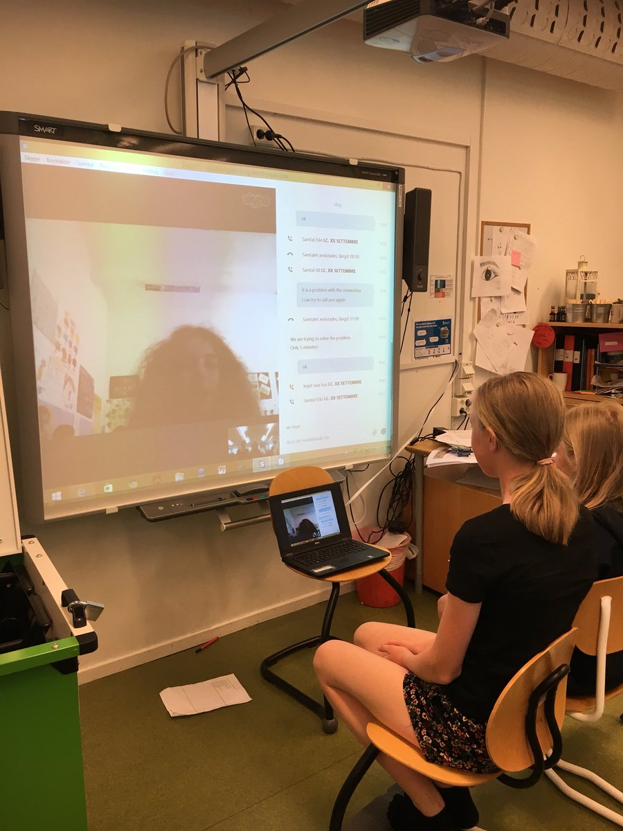Thanks <a href="/IC_XXSETTEMBRE/">IC_XX_SETTEMBRE</a> for a lovely and interesting Skype conference 😊 <a href="/arbetsro/">Skönsmons skola</a> #Erasmusplus #GettingThereOnYourOwn
