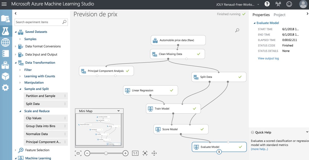 renaudjoly's tweet photo. White Friday à la #laredoute : Atelier de prédiction de prix avec Azure Machine Learning Studio. Excellente plateforme 👍 intuitive et rapide https://t.co/5II0np56Tb #lnkd #machinelearning #azure #microsoft #pricing  #whitefriday #datadriven #data https://t.co/lPAXBkkPXD