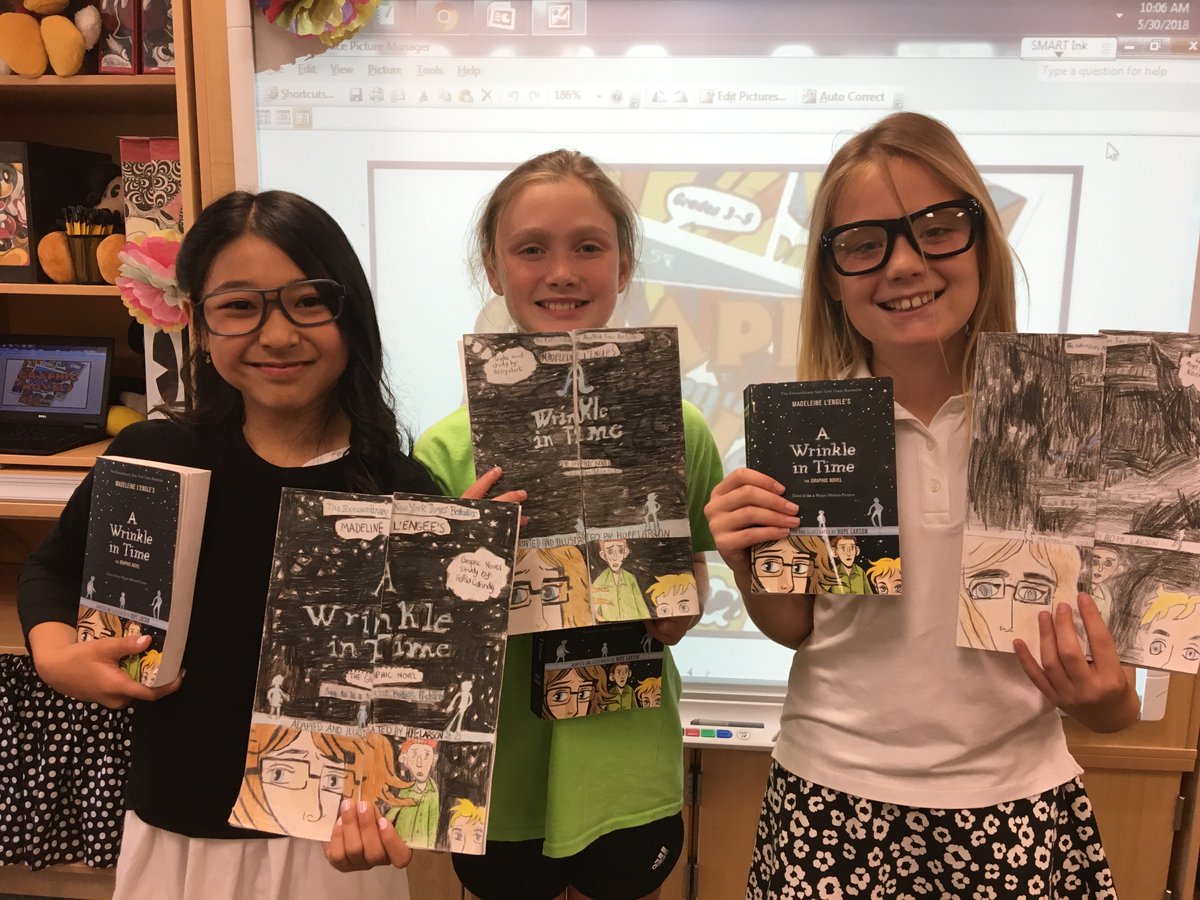 GoofTroopGang's tweet photo. Celebrating the last full day of school with Comicon! 4A dressed as a character from their graphic novel and invited guests to come check out the hidden gems inside their comic creations. https://t.co/8dSRJeXjIk