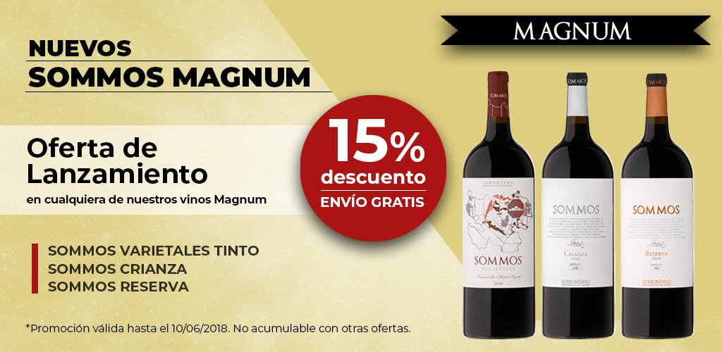 Nuevos SOMMOS Magnum de <a href="/BodegaSommos/">Bodega SOMMOS</a> 
No te pierdas los nuevos formatos Magnum de 1,5 litros para:
SOMMOS Varietales Tinto
SOMMOS Crianza
SOMMOS Reserva

¡Ahora en promoción por tiempo limitado en nuestra tienda online!
tiendasommos.com

#DisfrutaSommos #SommosMagnum