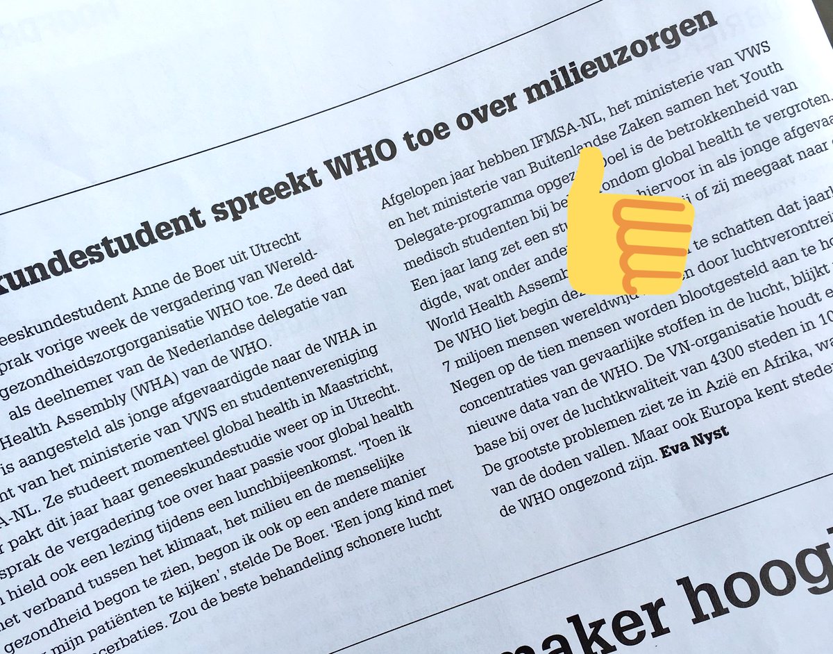 leonora_louter's tweet photo. Het maakt me nog steeds trots om te zien hoe geneeskunde studenten zich met  @ifmsanl inzetten v global Health; verdient dat dit uitgelicht wordt in @medischcontact ! https://t.co/9RUz9JLpqG