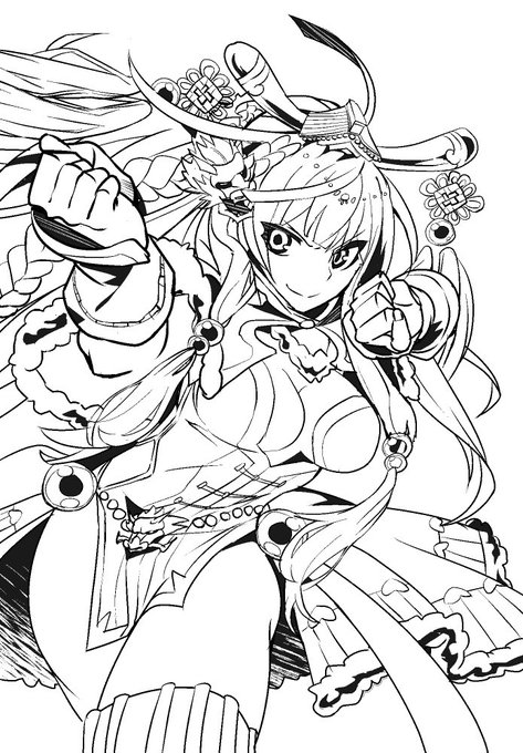 城娘人気投票ですの!「我の拳にかかれば…一度の投票に3回ぶち込んでやるぞ!」それ投票と違うけど、流石です紫禁城さん!(゜∀゜)色塗り頑張って完成させる#城プロRE #城プロ絵 