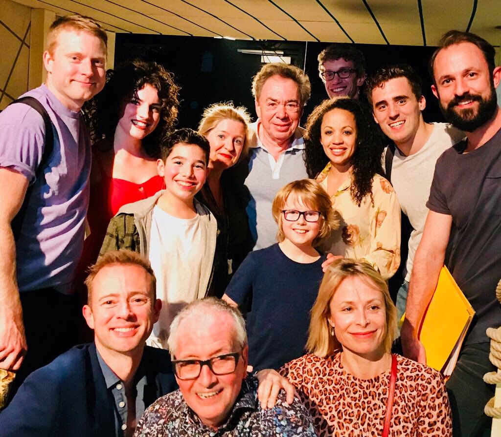 NSTheatres's tweet photo. Last night was pretty special. We welcomed audiences to @theotherpalace for our industry sharing of a #workshopproduction of #SonOfRambow #TheMusical. Cast, creatives and #AndrewLloydWebber after a joyous evening of new musical theatre. https://t.co/umHMnEYRRr