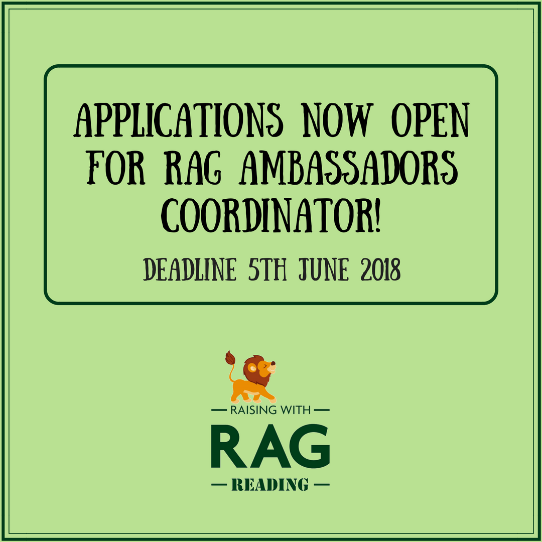 Applications now open for an Ambassadors Coordinator, last chance to join the RAG committee for 2018/19!

docs.google.com/forms/d/e/1FAI…