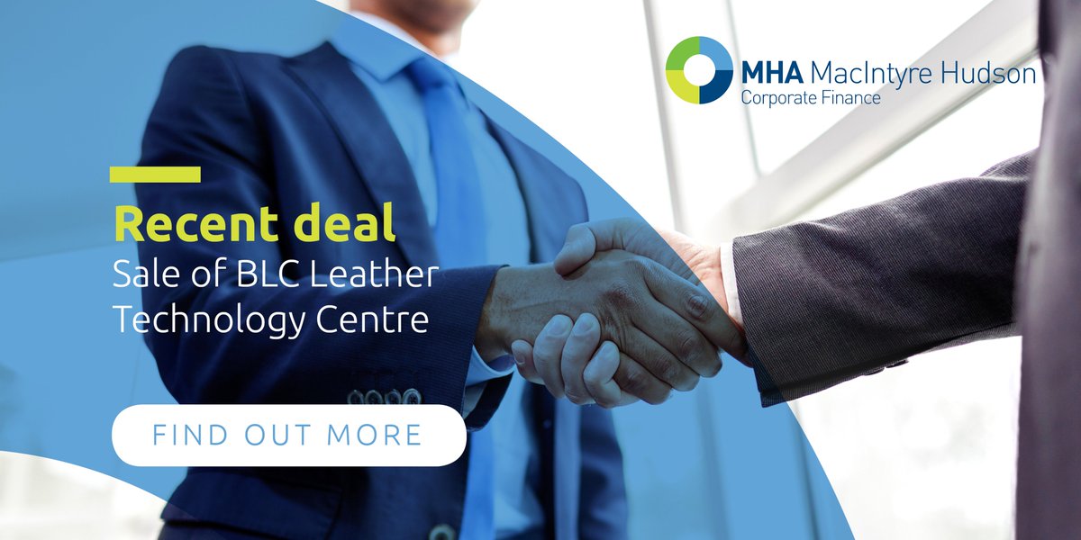 mhamhcorpfin's tweet photo. Recent deal - Sale of BLC Leather Technology Centre.. Read more: https://t.co/XkrZ18J6MX https://t.co/bhjaF9L5Rr