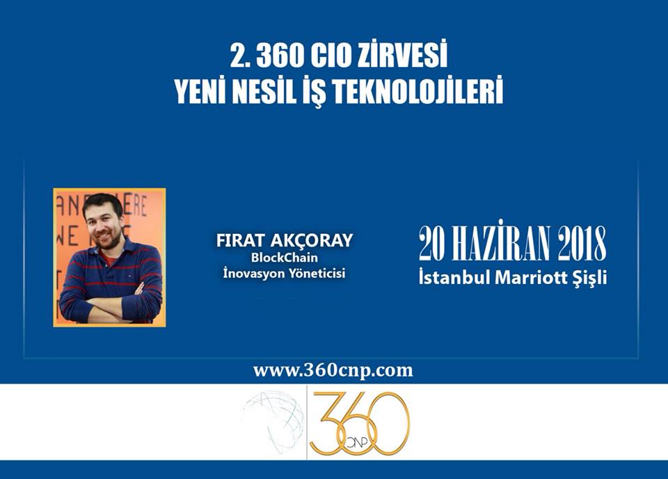360CNP's tweet photo. Sayın Fırat Akçoray 2. 360 CIO Zirvesinde “Blokchain Tüm Problemlerin Çözümü mü?” sunumu ile konuşmacılar arasında yerini aldı.
#360cnp
#360cıo
#360CNP
#360CIO https://t.co/OJnMt1QDyg
