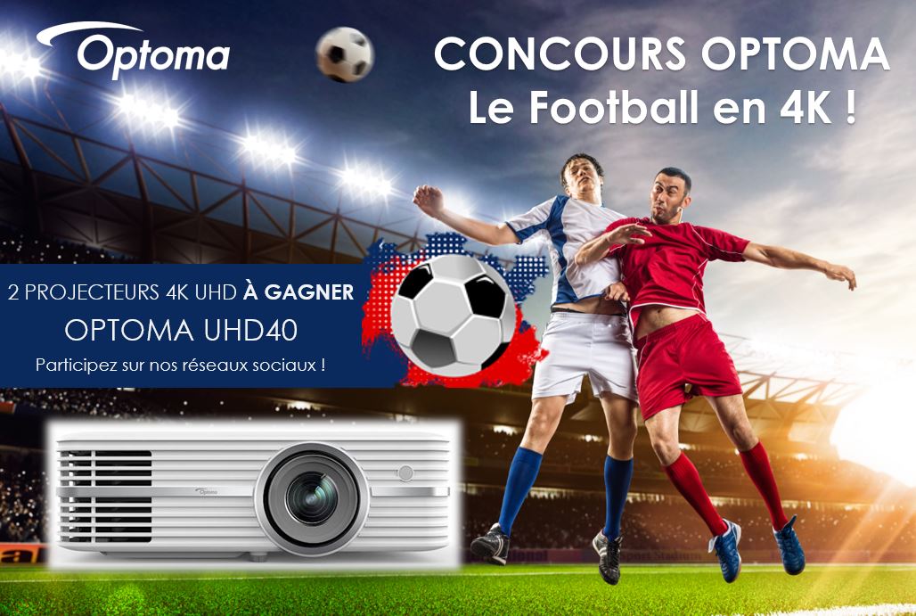 OptomaFrance's tweet photo. #ConcoursOptoma #LeFootballen4K
⚽️🎁Deux vidéoprojecteurs 4K UHD Optoma UHD40 à GAGNER !🎁⚽️
Pour participez suivez le lien
👉https://t.co/jnWbW1rO0X
🍀Bonne chance à tous !🍀 https://t.co/YZldhvNKX9