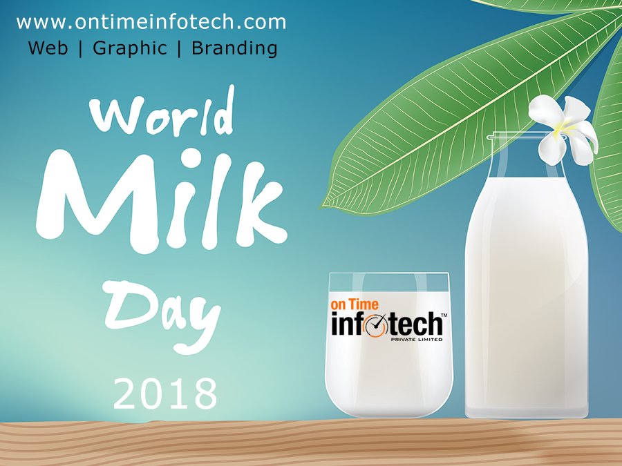 onTime_Infotech's tweet photo. Celebrate World Milk Day for the benefits of dairy, Milk, and farmers.
#WorldMilkDay #onTimeInfotech #DigitalMarketing #WebDesign #WebDevelopment #iOSDevelopment
@https://bit.ly/2wk9boo https://t.co/mSR9mCutpH